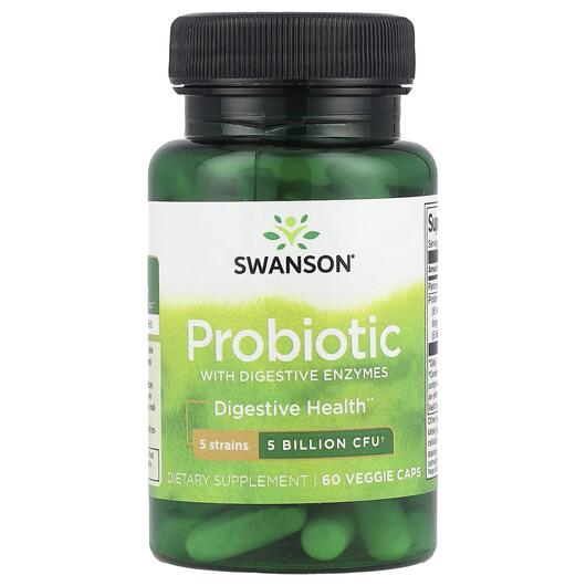 Основне фото товара Probiotic with Digestive Enzymes CFU, Пробіотики, 60 капсул