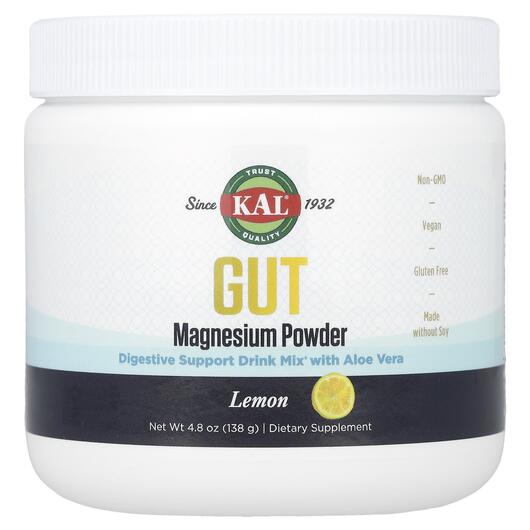 Основное фото товара KAL, Магний, GUT Magnesium Powder Lemon, 138 г