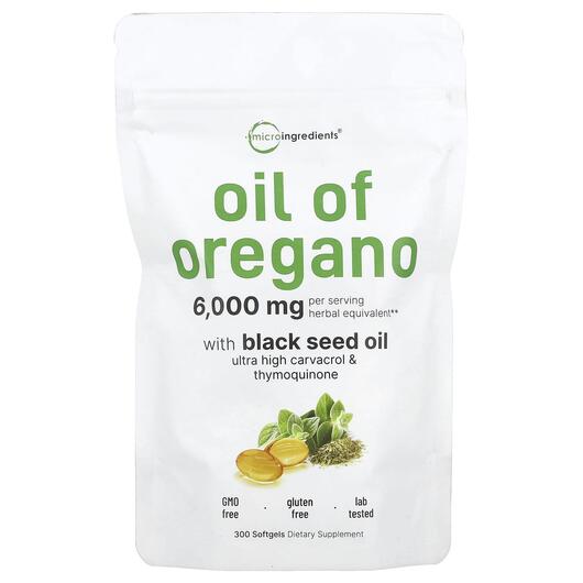 Основне фото товара Oil of Oregano with Black Seed Oil, Чорний кмин, 300 капсул
