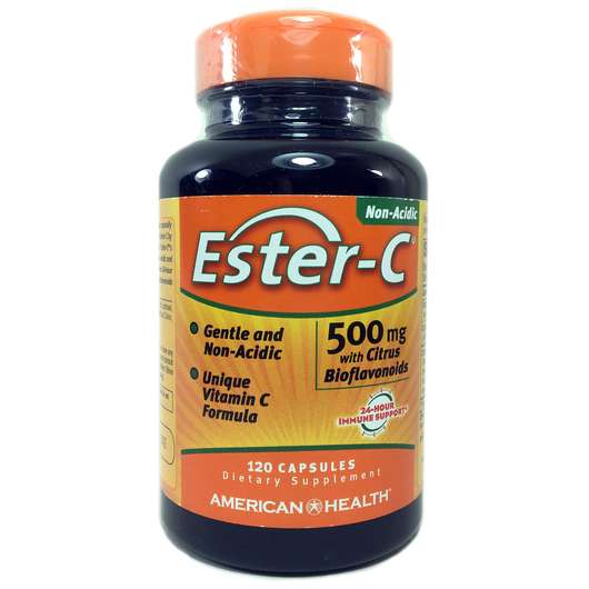 Основне фото товара American Health, Ester-C 500 mg, Естер С з Біофлавоноїдами, 12...