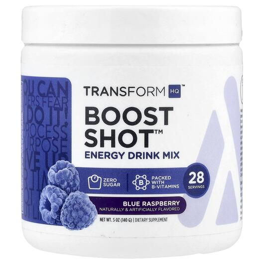 Основное фото товара Boost Shot Energy Drink Mix Blue Raspberry, Энергетический напито