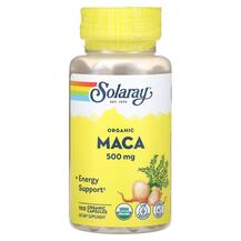 Organic Maca 500 mg Мака Solaray 100 капсул