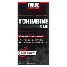 Yohimbine 6 mg Йохимбе Force Factor 30 капсул