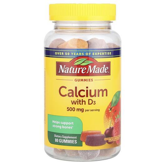 Основное фото товара Calcium with Vitamin DCherry Orange & Strawberry, Кальций, 80