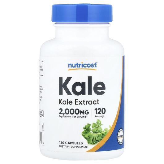Основне фото товара Kale 2000 mg Основне фото товара Nutricost, Kale 2000 mg, Кудрява капуста, 120 капсул