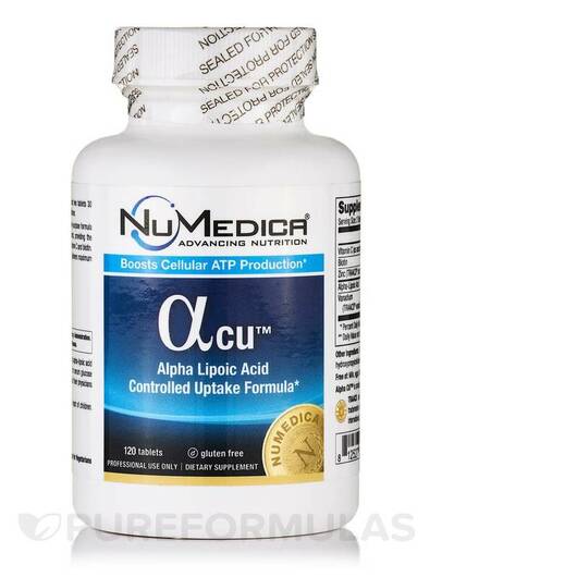 Основне фото товара NuMedica, Alpha CU, Альфа-ліпоєва, 120 таблеток