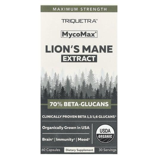 Основне фото товара Lion's Mane Extract Maximum Strength, Гриби Левова Грива, 60