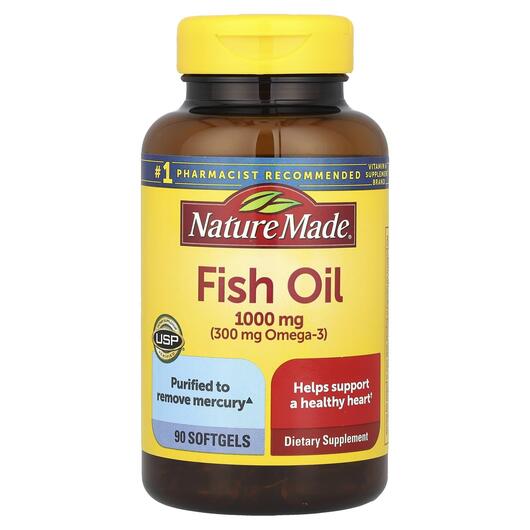 Основное фото товара Nature Made, Омега 3, Fish Oil, 90 капсул