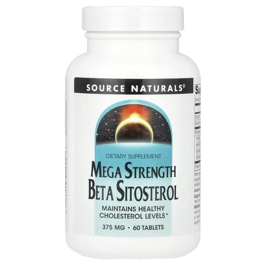 Основное фото товара Mega Strength Beta Sitosterol 375 mg, Бета-Ситостерол, 60 таблето