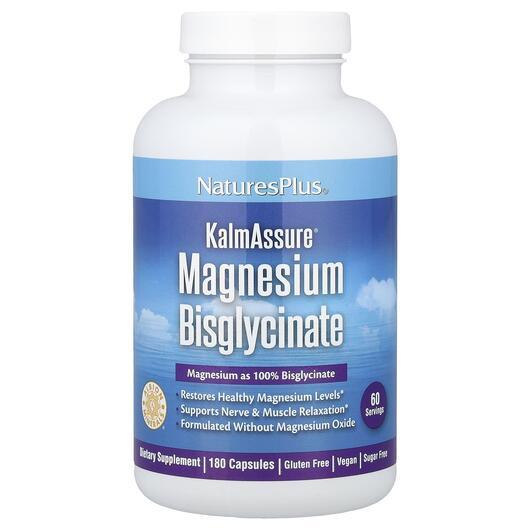 Основне фото товара KalmAssure Magnesium Bisglycinate, Магній Бісглицинат, 180 капсул