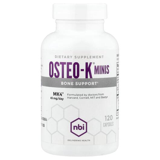 Основне фото товара NBI Health, Osteo-K Minis, Підтримка суглобів, 120 капсул