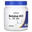 Фото применение Nutricost, Бетаин гидрохлорид, Betaine HCL Unflavored, 507 г