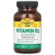 Фото применение Country Life, Витамин D3 2500 МЕ, Vitamin D3, 200 капсул