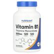 Фото применение Nutricost, Витамин B1 Тиамин, Vitamin B1 500 mg, 120 капсул