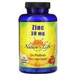 Фото применение Natures Life, Цинк, Zinc 30 mg, 250 капсул