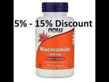 Now Foods, Ниацинамид 500 мг, Niacinamide 500 mg, 100 капсул