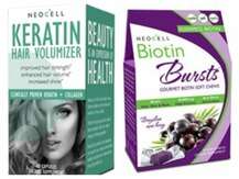 Neocell, Кератин с Коллагеном, Keratin Hair Volumizer, 60 капсул