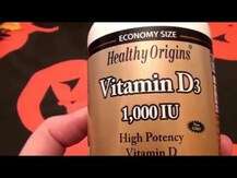 Healthy Origins, Витамин D3, Vitamin D3 10000 IU, 120 капсул