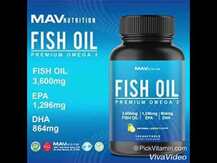 MAV Nutrition, Fish Oil Premium Omega 3 Lemon